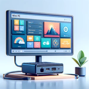 A mini pc being used with digital signage