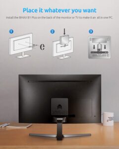 The Bmax B1 Pro Mini PC can be installed behind a monitor