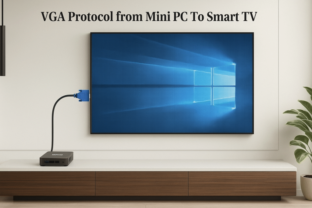 Connecting your mini pc to a smart TV using VGA