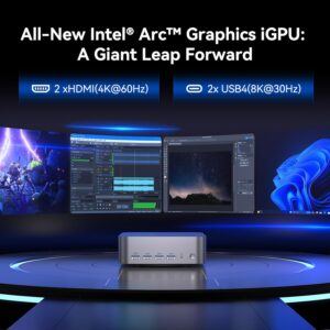 GEEKOM GT1 Mega Mini PC with outstanding graphics and quad displays