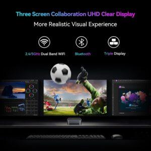 Blackview MP80 Mini PC with three Monitors