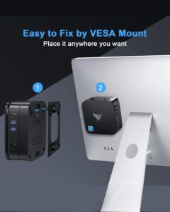 the Kamrui AK1 pro mini pc includes a vesa mount