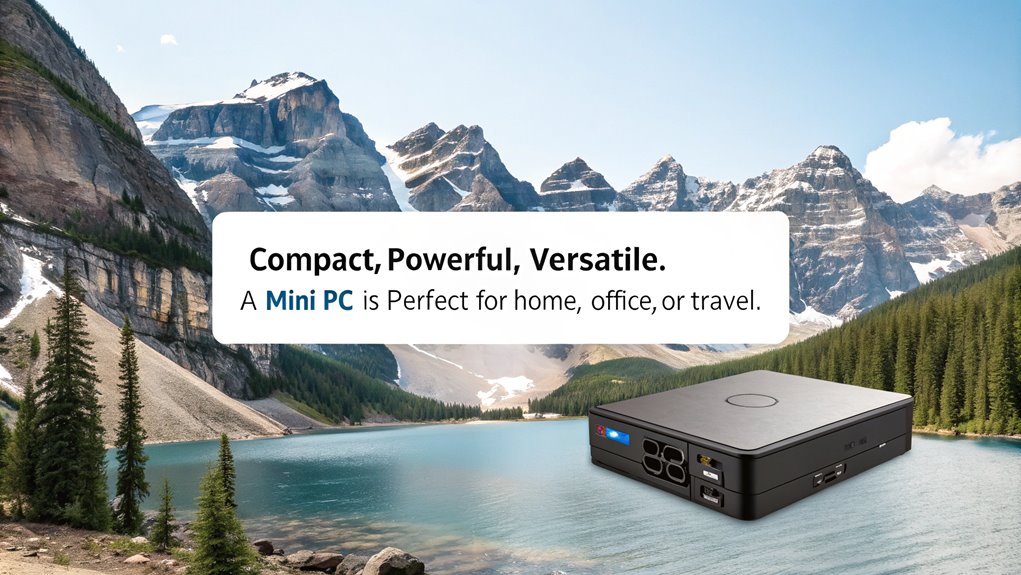 An infographic answering the question "what is a Mini PC", including its features, benefits, and reasons for purchase.