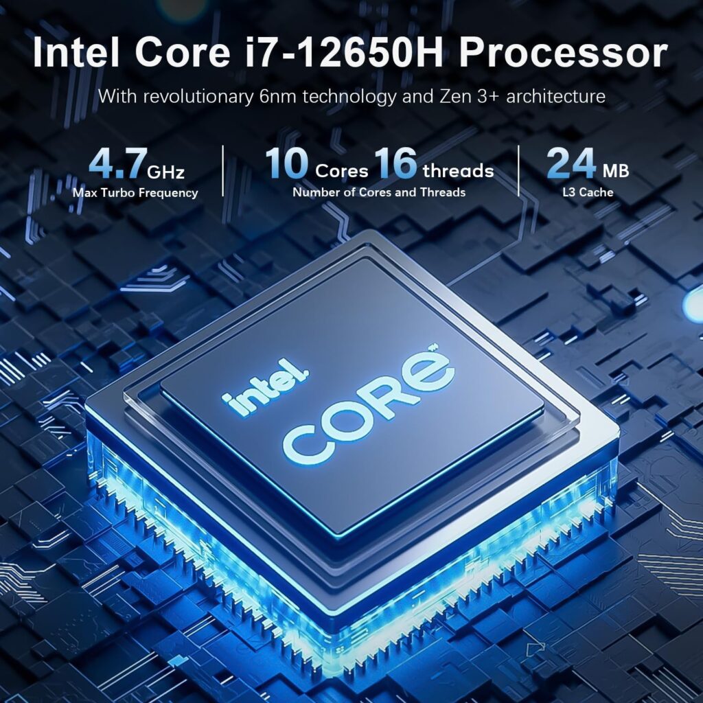 Intel Core i7-12650H processor in the Beelink EQI12 mini PC
