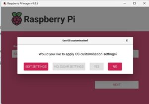 Raspberry Pi Imager Advanced Options