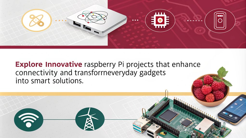 :An infographic showcasing the significance of networking and connectivity in the best Raspberry Pi projects for smart gadgets. Highlight key projects, their networking capabilities, and benefits.