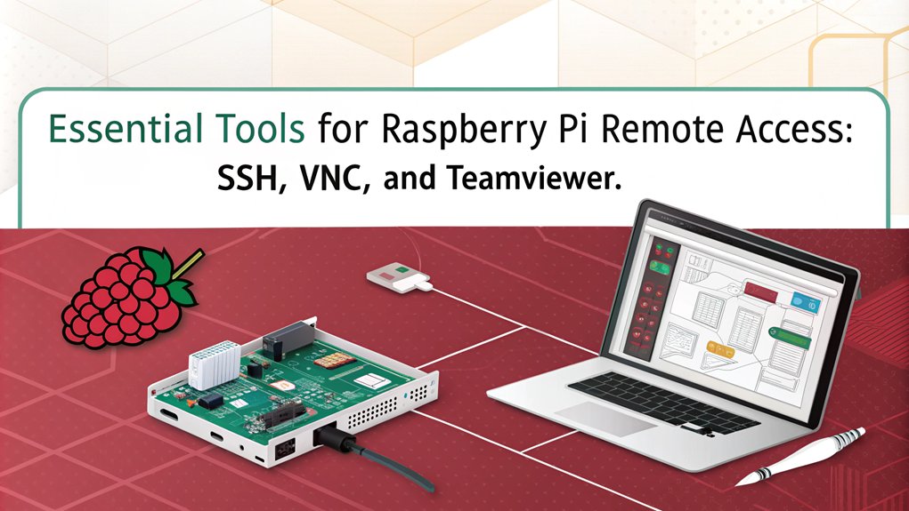 An infographic about Setting Up Remote Access for Raspberry Pi Remote Management. Highlight key steps, tools, and tips for efficient access.