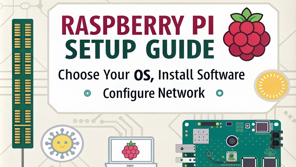 An infographic about exploring available software in the context of setting up your first Raspberry Pi, including step-by-step instructions.