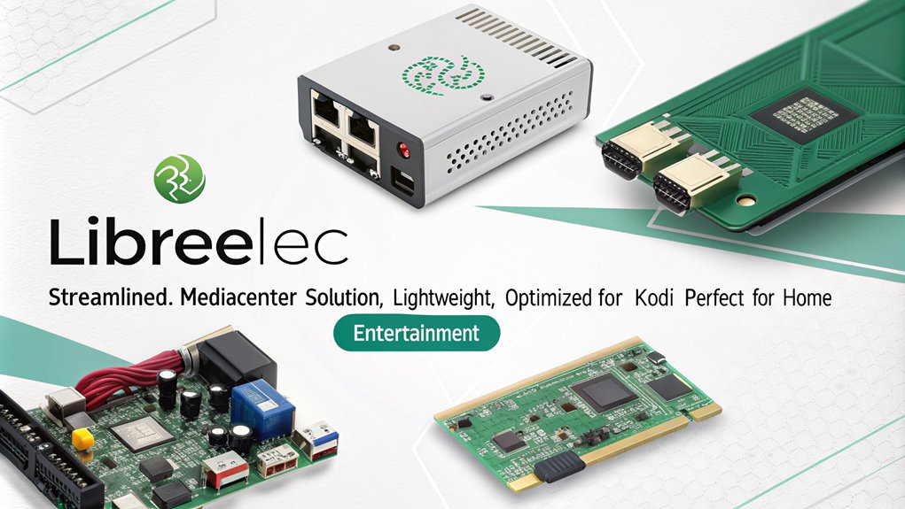 An infographic showcasing the Top 3 Raspberry Pi Compatible Operating Systems for Every Project, highlighting LibreELEC's unique features.