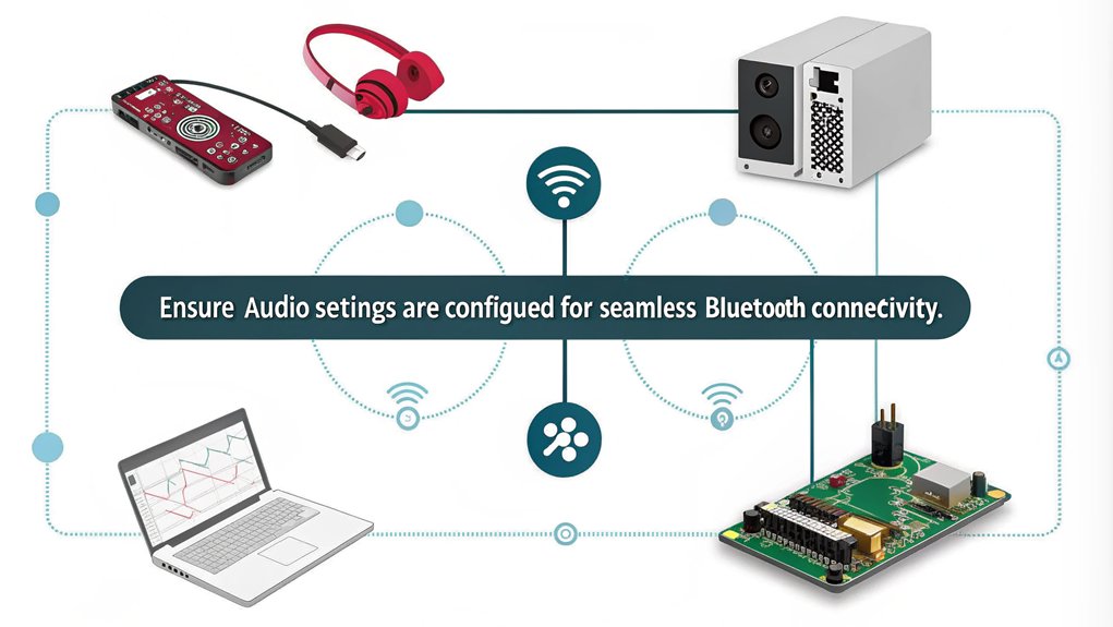 An infographic showcasing the steps to connect a Raspberry Pi to a Bluetooth device, emphasizing audio support.