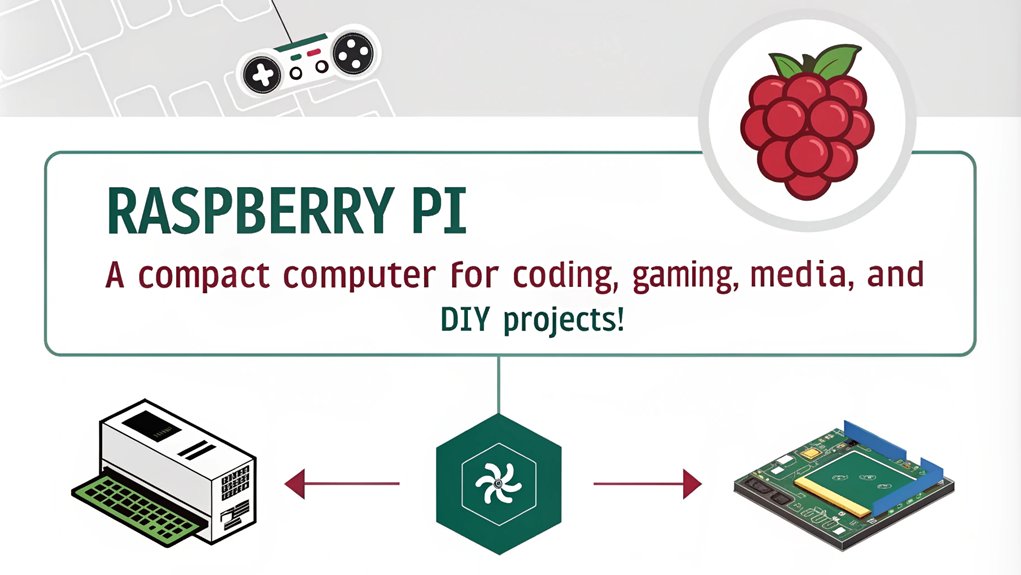 An infographic about using Raspberry Pi as a desktop, explaining what a Raspberry Pi is and its versatile applications.