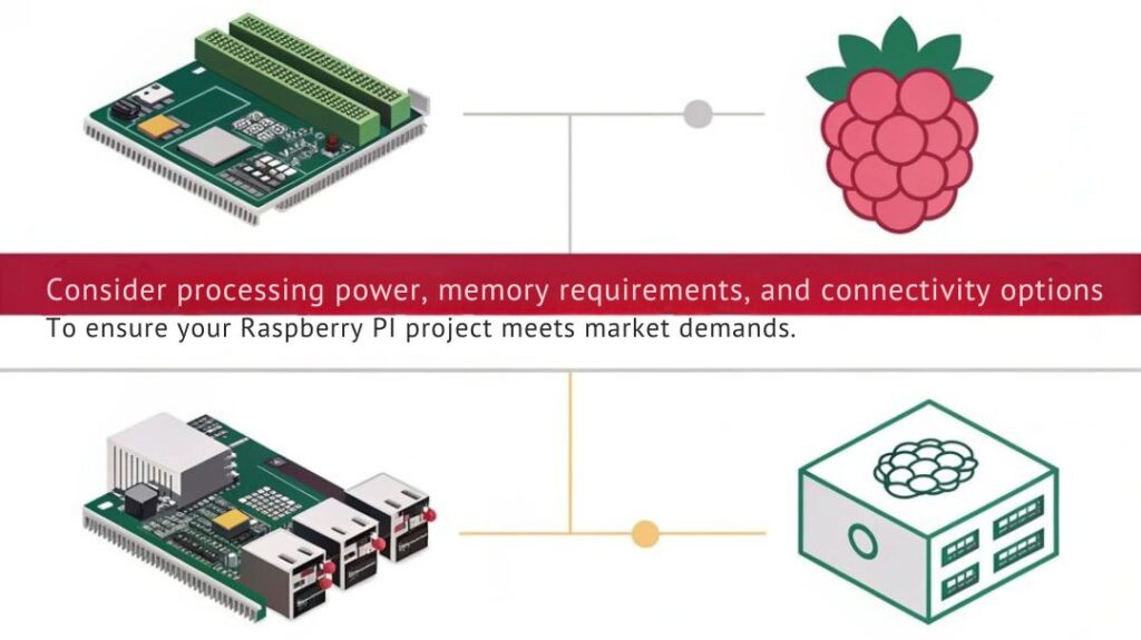 An infographic about selecting the best Raspberry Pi variant for commercial scaling of your project.