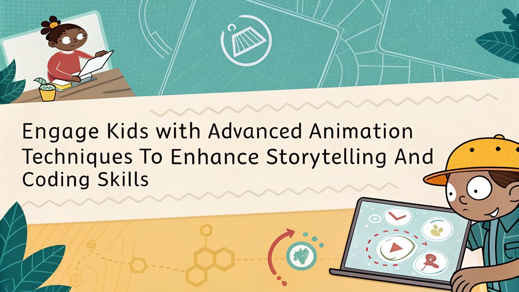 An infographic showcasing the Advanced Animation Project as part of the Top 7 Scratch Programming Projects for Kids. Highlight creativity, coding basics, and character storytelling.