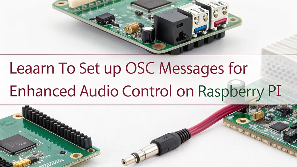 An infographic detailing the steps for configuring OSC messages on Raspberry Pi for advanced audio projects
