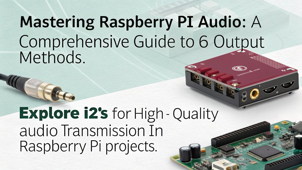 An infographic showcasing the I²S (Inter-IC Sound) Interface as part of "Mastering Raspberry Pi Audio: A Comprehensive Guide to 6 Output Methods."