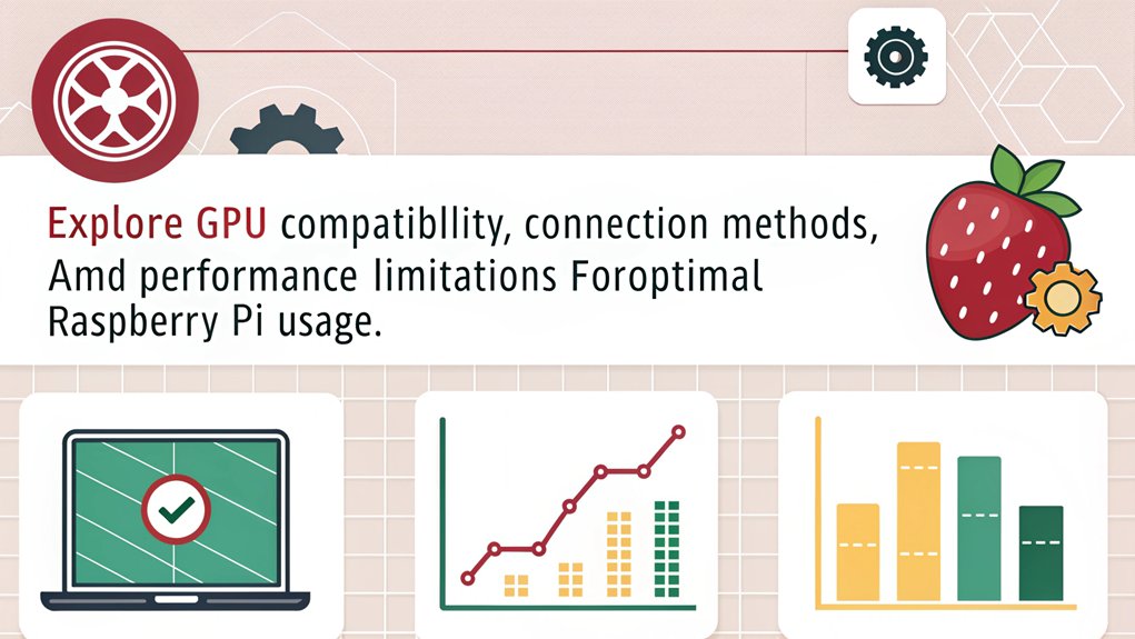 An infographic about the compatibility and limitations of external GPUs with a Raspberry Pi.