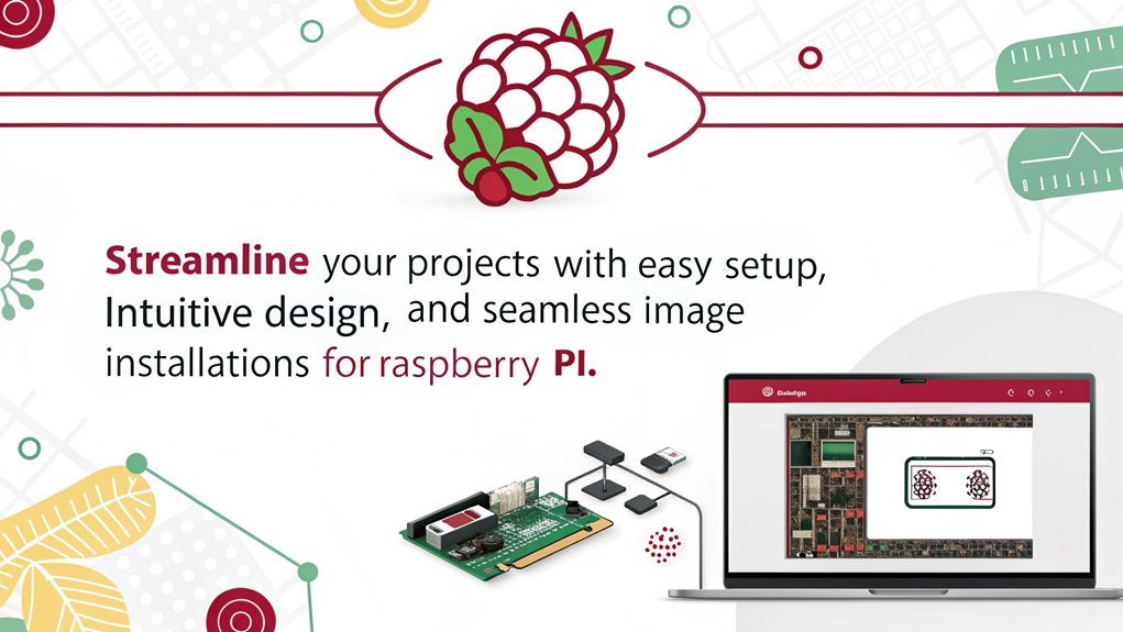 An infographic showcasing the user-friendly interface of Raspberry Pi Imager and its essential role in DIY projects.