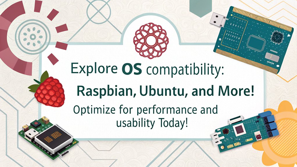 An infographic showcasing the compatibility of operating systems with Raspberry Pi Imager, highlighting various OS options and their optimization for Raspberry Pi setups.