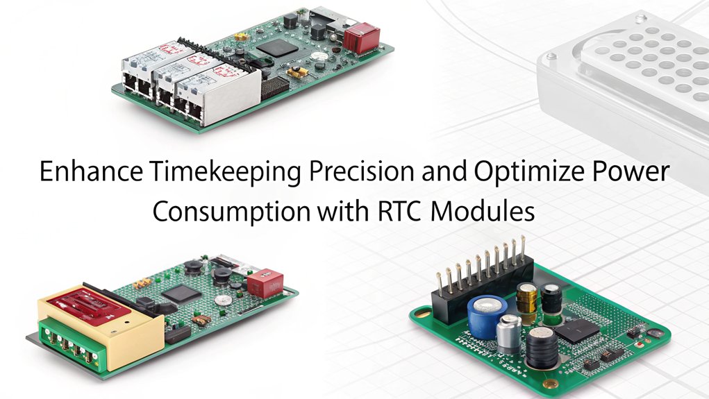 An infographic showcasing the integration of Real-Time Clock Modules with Low-Power Timer Options for Raspberry Pi.