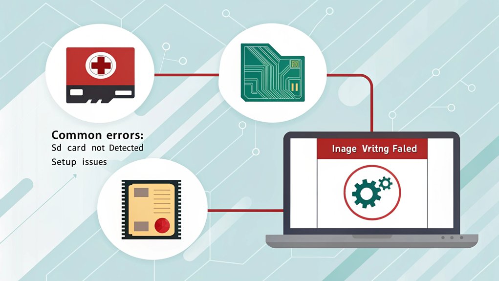 An infographic about troubleshooting common issues with Raspberry Pi Imager for beginners