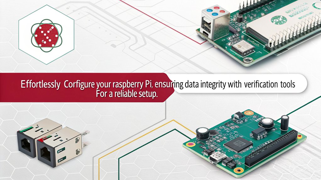 An infographic illustrating the Initial Setup and Integrity Verification steps for optimizing your Raspberry Pi with Raspberry Pi Imager.