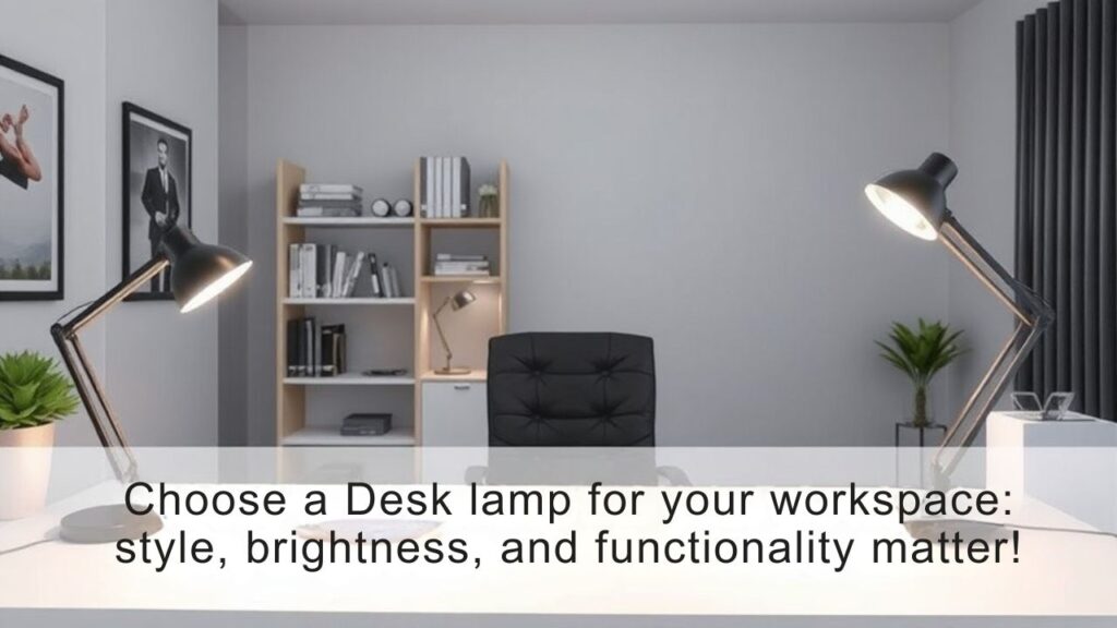 When choosing workspace Desk lamps for your home office, consider style, brightness and functionality