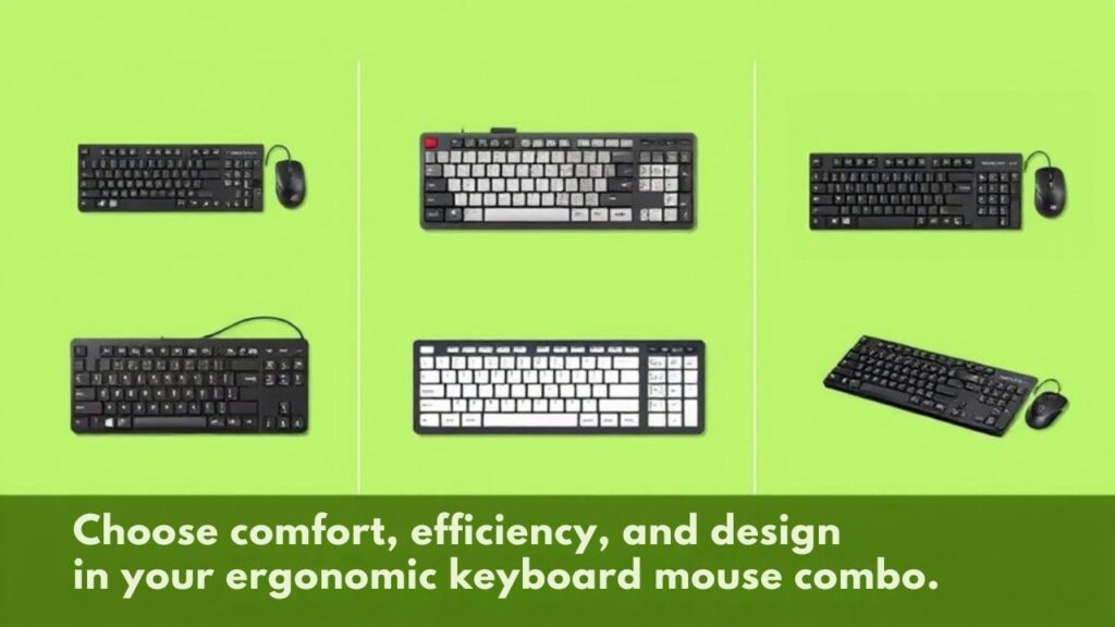 Choose comfort, efficiency and design in your ergonomic keyboard and mouse combo