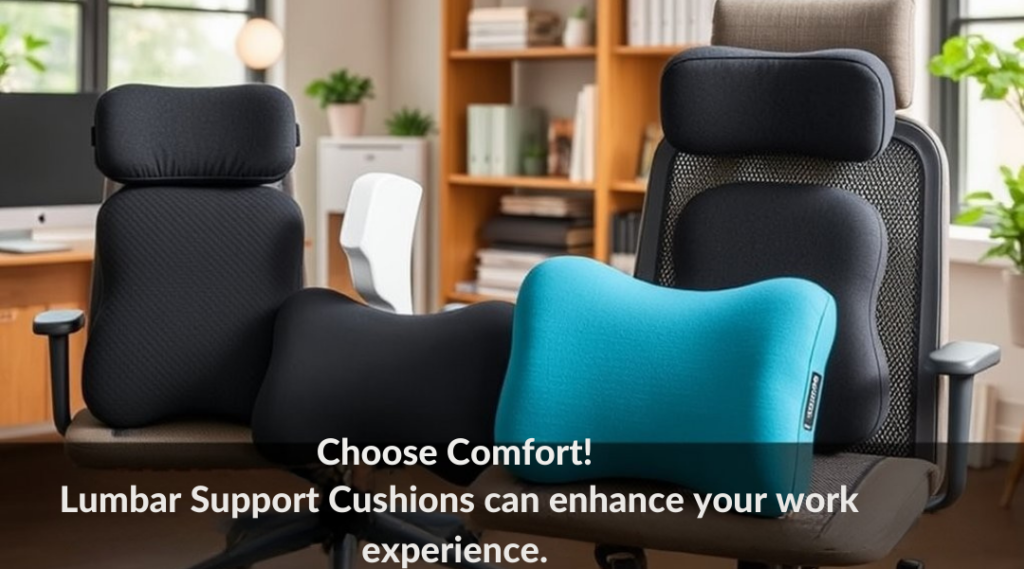A lumbar support cushion can enhance your work experience.
