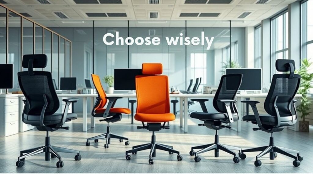 An array of office chairs for optimal comfort