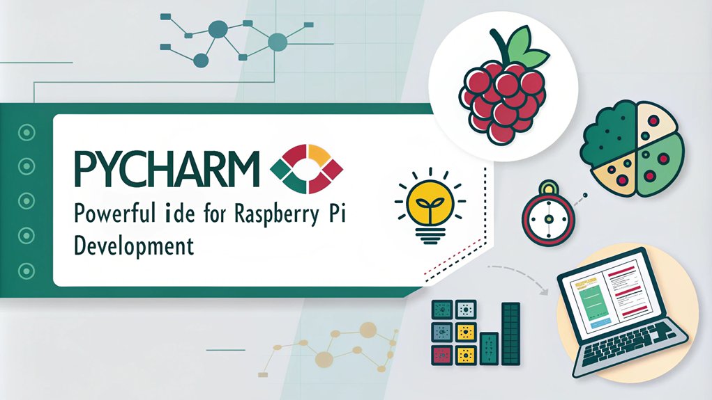 An infographic about PyCharm for Advanced Development in the context of Best IDEs for Raspberry Pi Development.