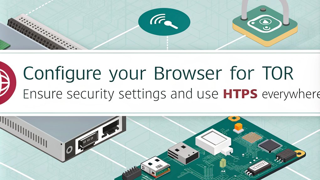 An infographic about Client Browser Setup for a Raspberry Pi Tor Proxy. Highlight steps to configure browsers for anonymous browsing and important settings.