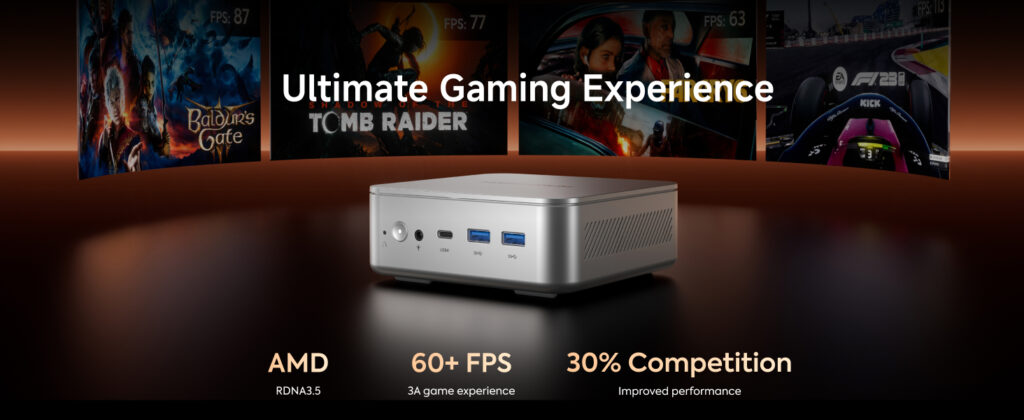 The Minisforum EliteMini AI370 offers an excellent gaming experience with over 60 FPS for many AAA games