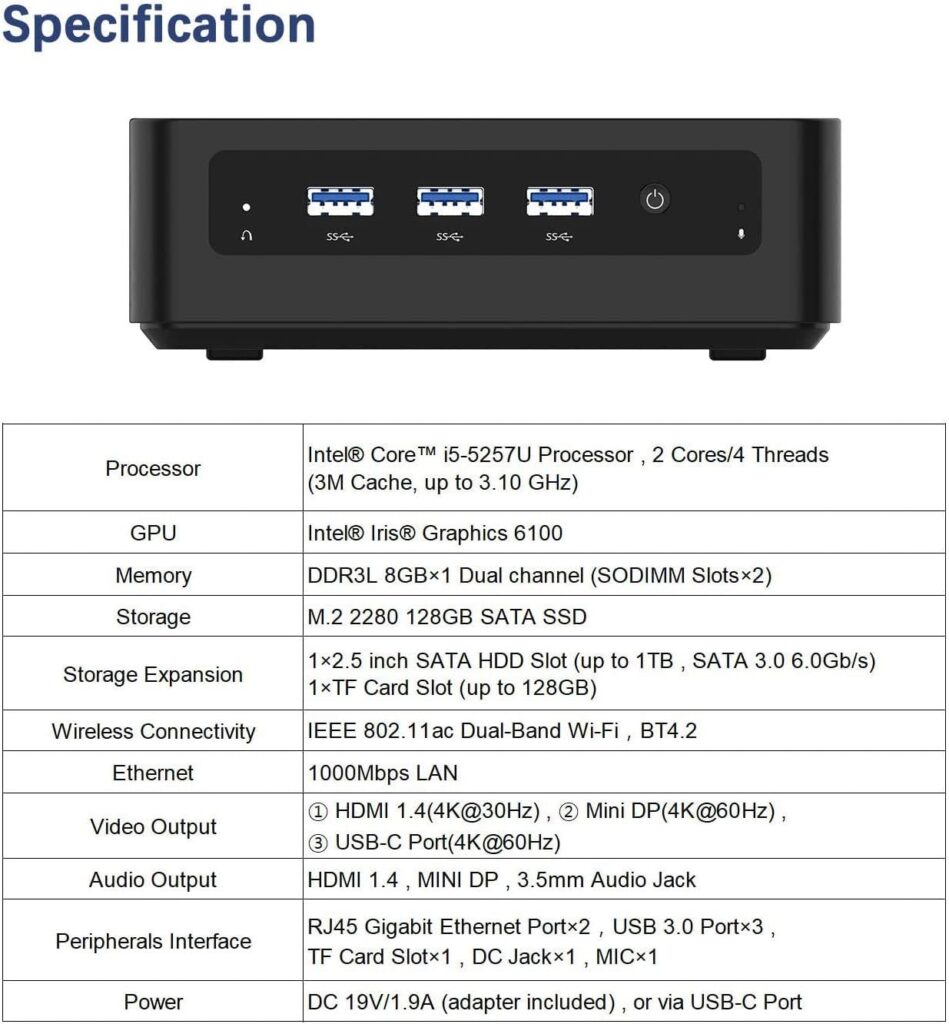 Minisforum U700 Specifications