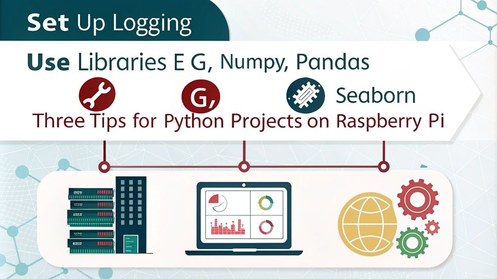 An infographic about Data Logging and Analysis in the context of Three Tips for Python Projects on Raspberry Pi.