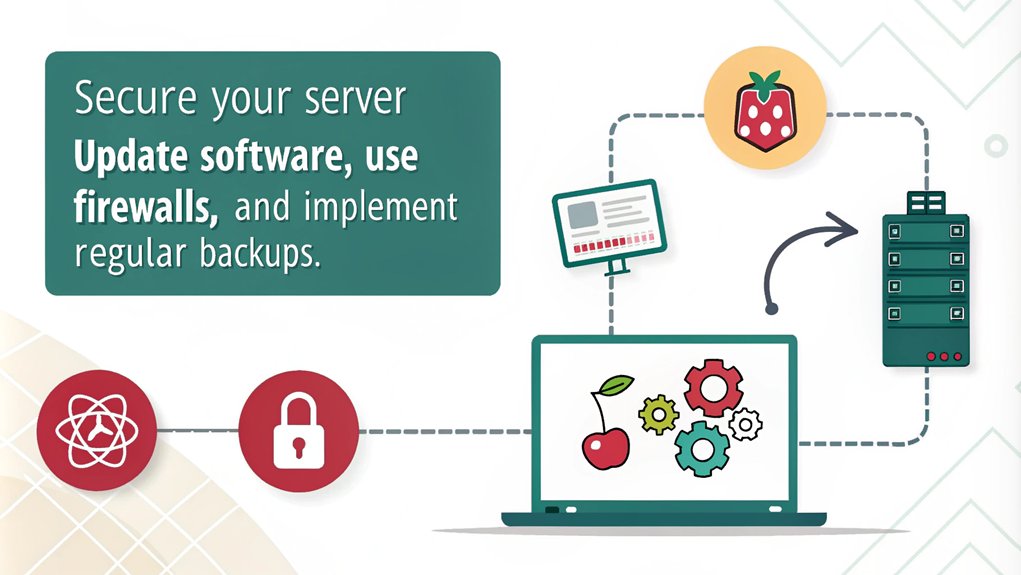 An infographic showcasing best practices for securing and maintaining your Raspberry Pi web server will help beginners understand essential steps.