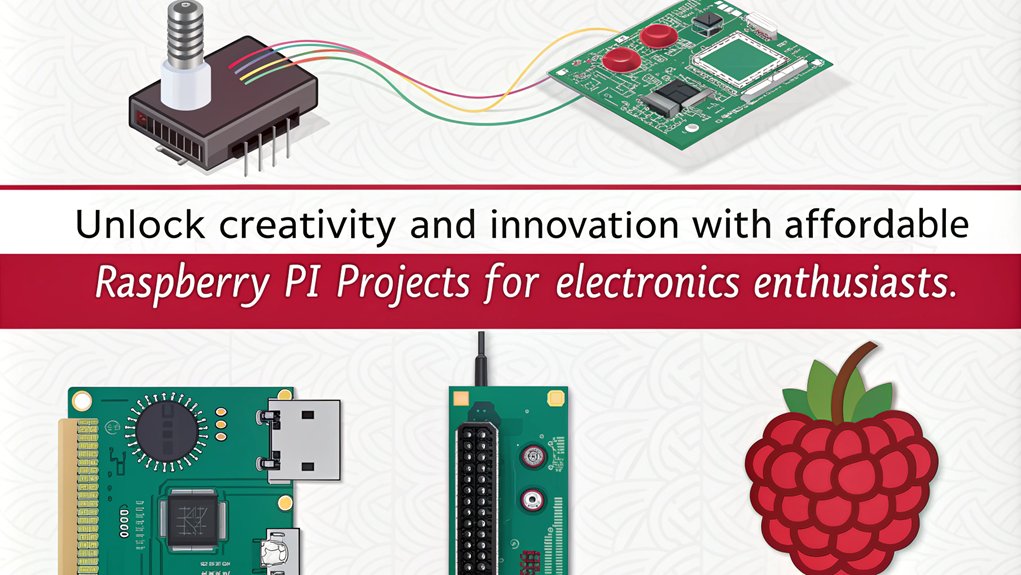 An infographic showcasing the cost-effective learning tool of Raspberry Pi projects for electronics. Highlight its affordability, hands-on learning, and versatility in various applications.