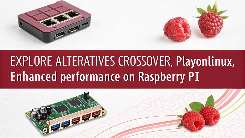 An infographic exploring alternatives to WINE for running Windows apps on a Raspberry Pi is needed.