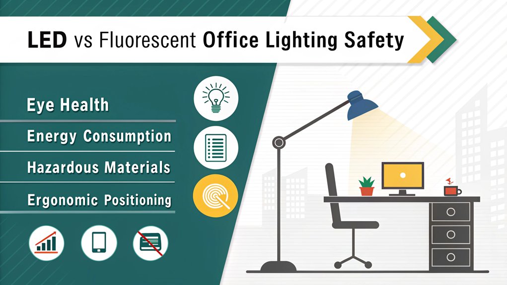 health and safety protocols of LED vs Fluorescent Desk Lamps