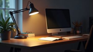 optimal desk lamp placement