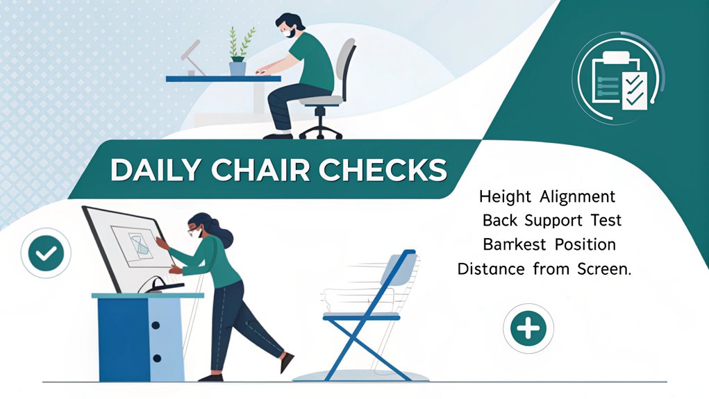 regular chair upkeep is essential to allow you to use ergonomic chairs to prevent eye strain