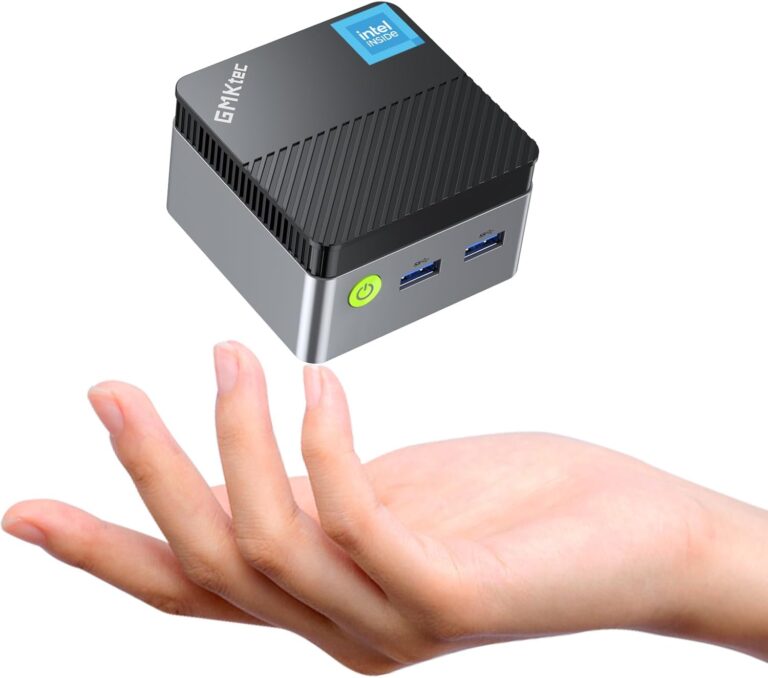 The GMKtec Nucbox G5 Mini PC fits into the palm of your hand