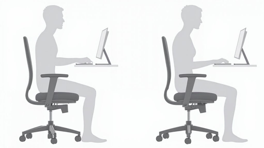 Two people seated in ergonomic chairs symbolic of the factors to consider when choosing ergonomic chairs for short people.