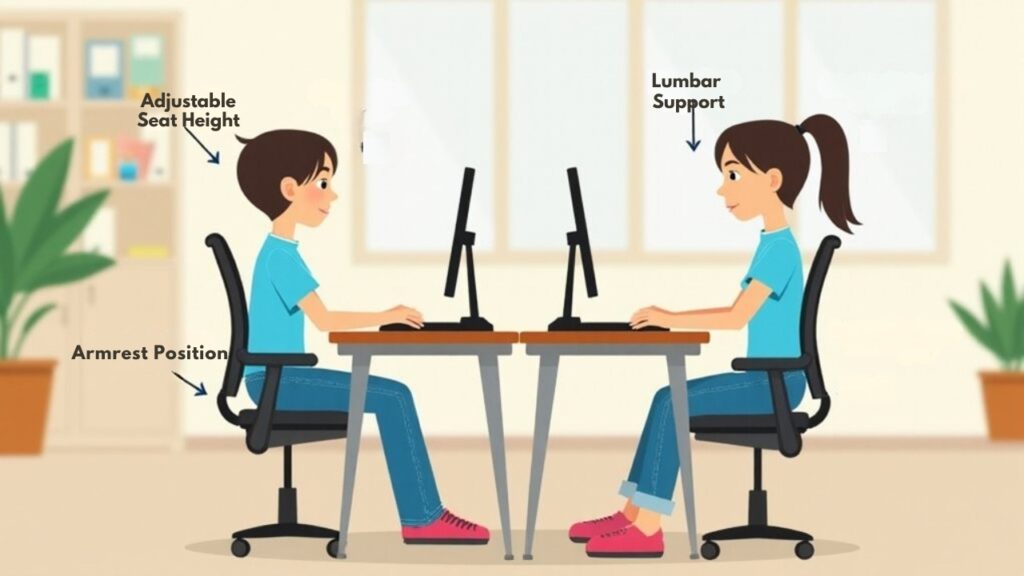 features of kids ergonomic desk chairs