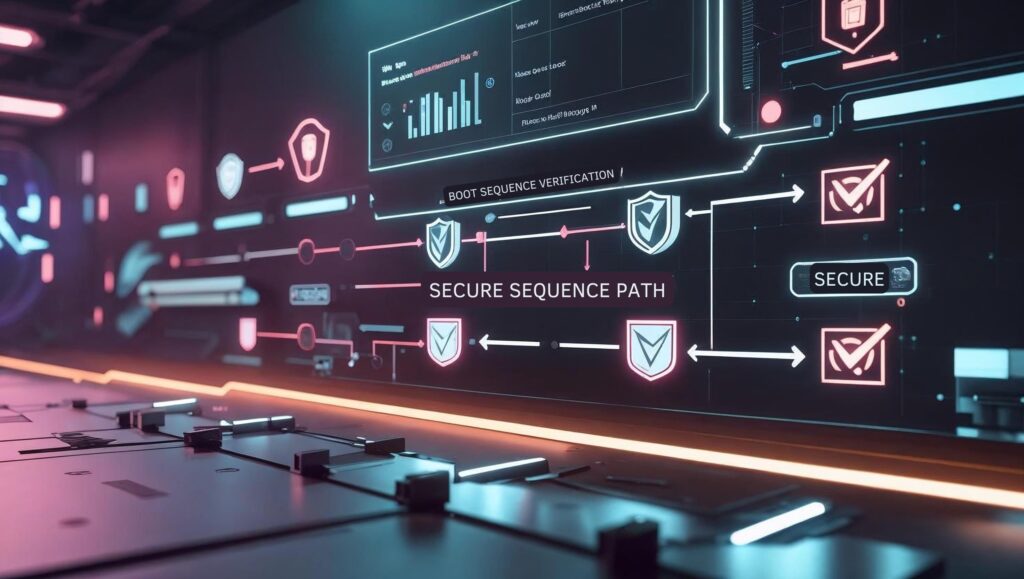 Secure boot process diagram preventing system compromises across Raspberry Pi fleet deployment