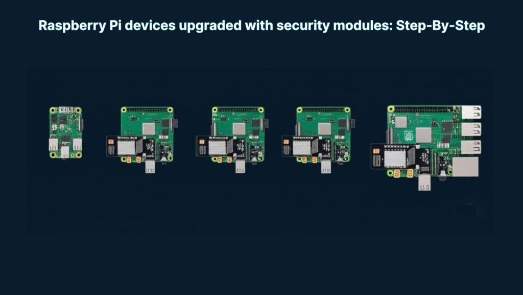 Implementation roadmap showing Raspberry Pi fleet upgrade process with security resilience measures
