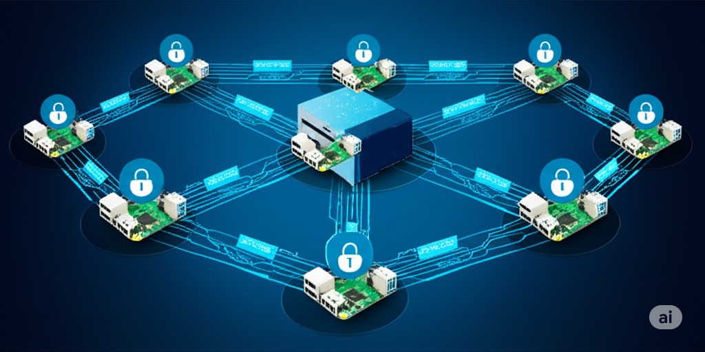 Encrypted data management system for large-scale Raspberry Pi fleet with key distribution visualization