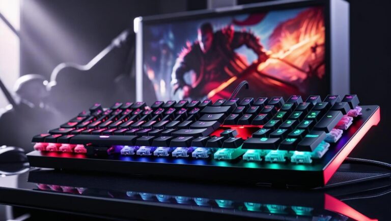 Professional gaming setup with RGB mechanical keyboard showing why the best gaming keyboard is essential for competitive gameplay