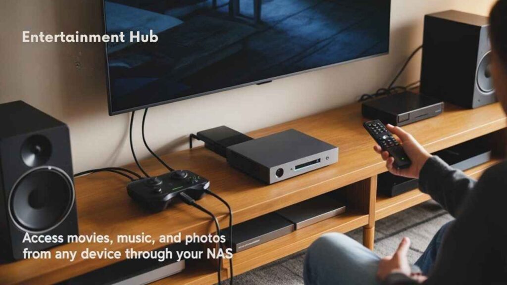 nas and home entertainment system device connection